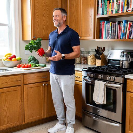 Skupina ľudí v strednom veku cvičí na online fitness kurze.